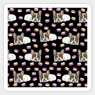 french bulldog and macaroons Magnet